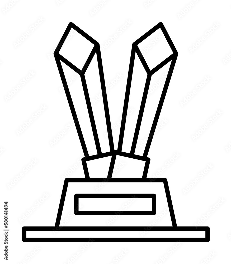 Trophy, winner, sword icon. Element of winner line icon on white background Trophy, winner, sword icon. Element of winner line icon on white background