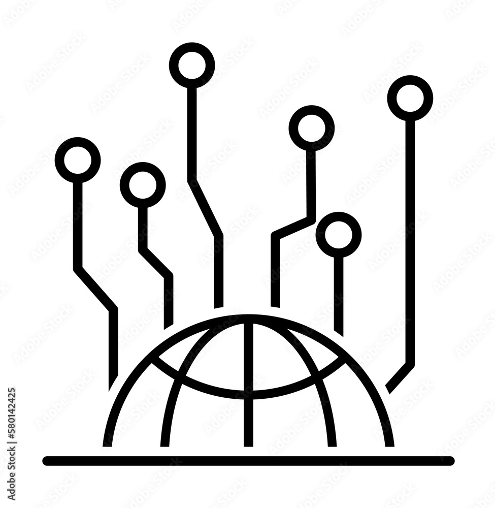 data, global network icon. Element of technological data icon for mobile concept and web apps. Thin line data, global network icon can be used for web and mobile on white background data, global network icon. Element of technological data icon for mobile concept and web apps. Thin line data, global network icon can be used for web and mobile on white background
