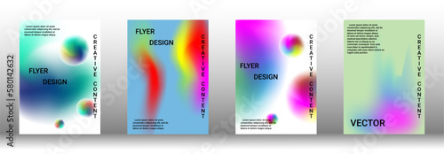 Artistic covers design. Creative fluid colors backgrounds. Set of abstract covers
