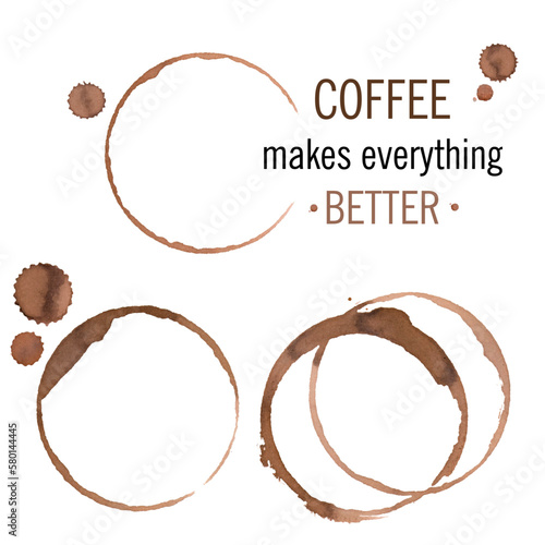 Set of coffe/wine stains