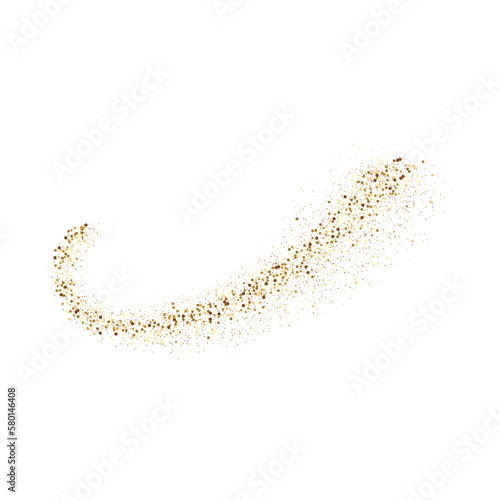 Vector gold glitter wave abstract background, golden sparkles on white background, Gold glitter card design.