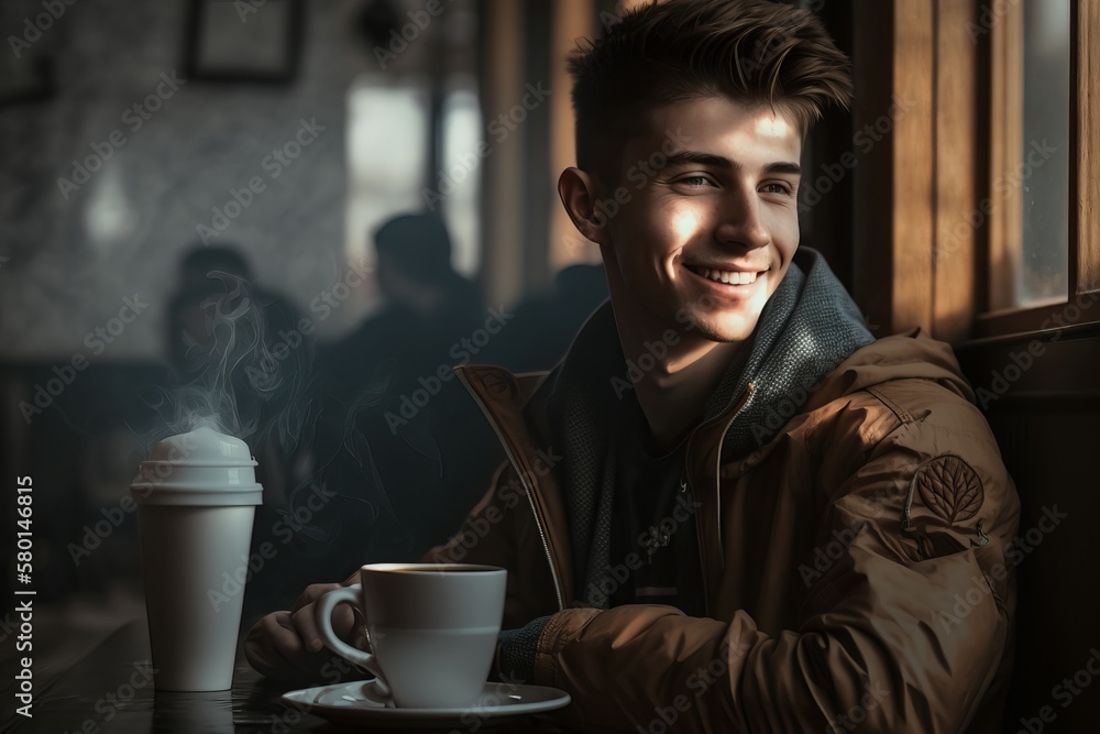 Breakfast and coffee in a cafe. Food, lifestyle concept Breakfast and coffee in a cafe. Food, lifestyle concept
