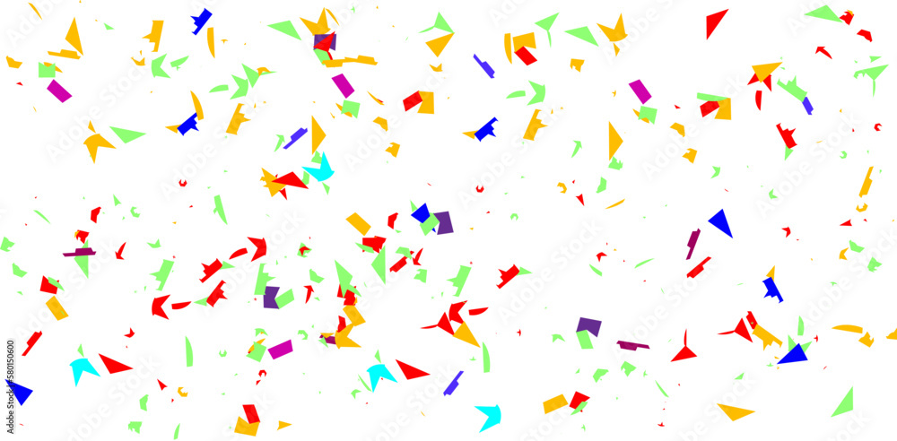 Vector confetti. Multicolored confetti falls from the sky. confetti, serpentine, tinsel on a transparent background. Holiday, birthday.
