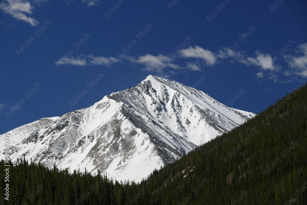 mountains in the snow