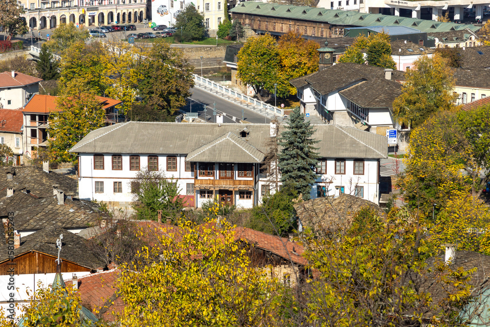 Аutumn view of center of town of Lovech, Bulgaria