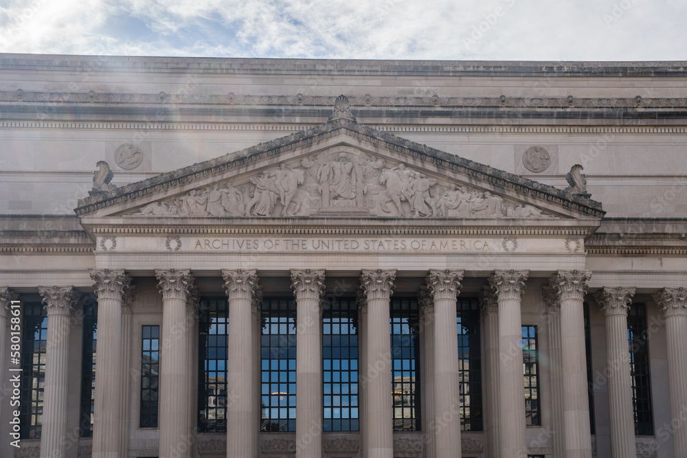 Fototapeta premium The National Archives and Records Administration is a federal agency of the United States government charged with the preservation and documentation of government and historical records.