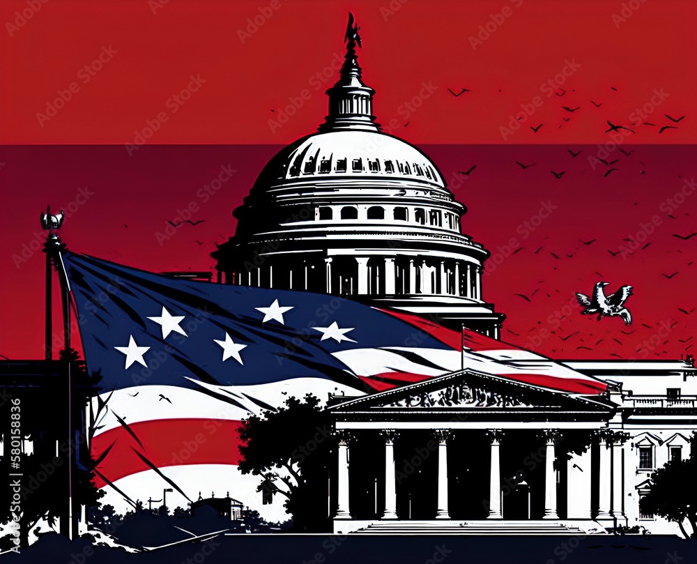illustration about usa created by ai