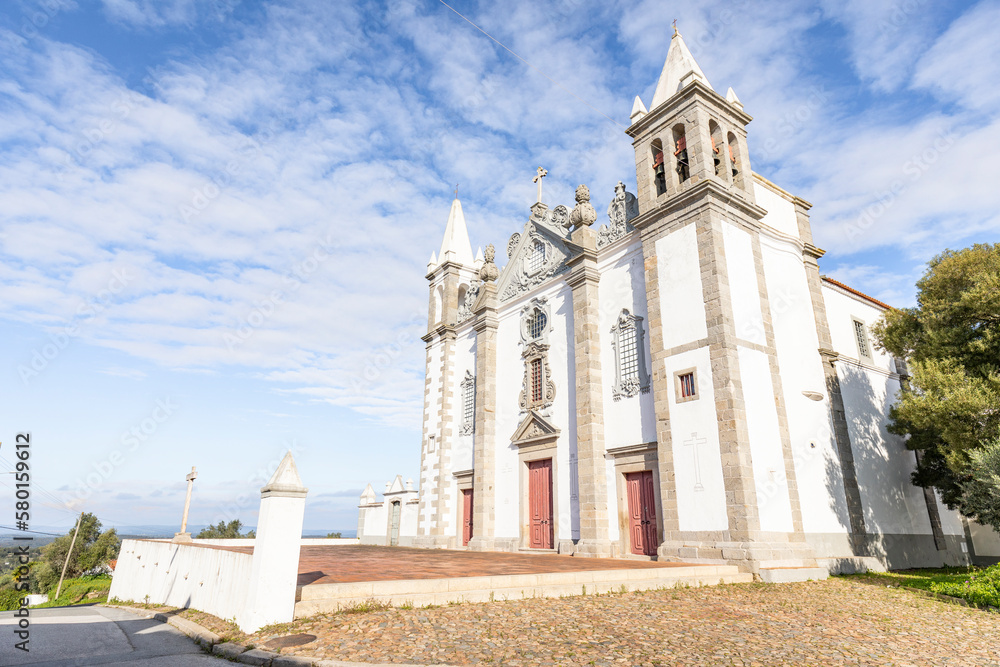 Main Church of Christ the Savior in Alcáçovas, municipality of Viana do Alentejo, District of Evora, Alentejo, Portugal - December 2022