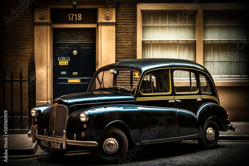 A vintage London cab - generative ai