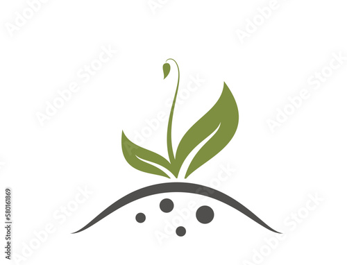 sprout with bud icon. spring, sprout, planting and agriculture symbol. isolated vector image