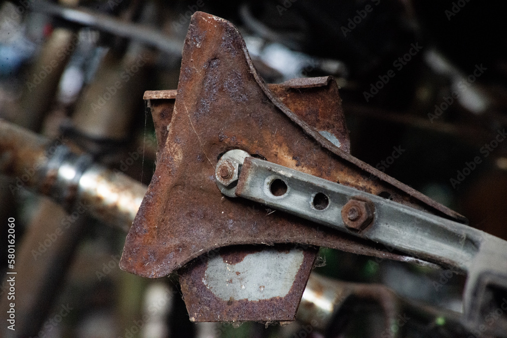 Macro detail of a rusty peace of equipment Macro detail of a rusty peace of equipment