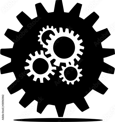 Gear | Minimalist and Simple Silhouette - Vector illustration