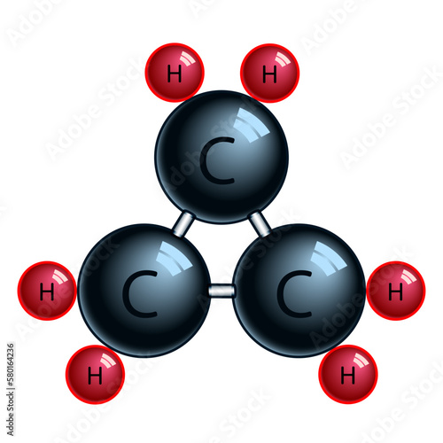 Cyclopropane molecule illustration