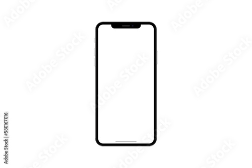 Phone png illustation isolated on transparent background with transarent screen. Vector illustration