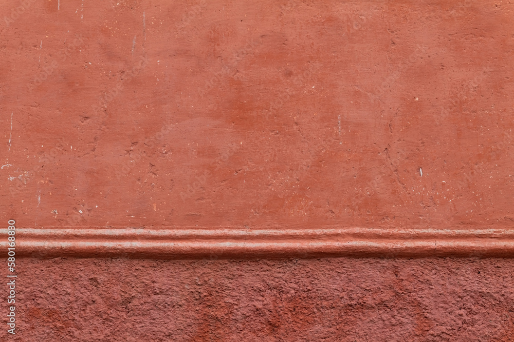 Fototapeta premium Textured painted wall in assorted two tone colors, with bullnose feature