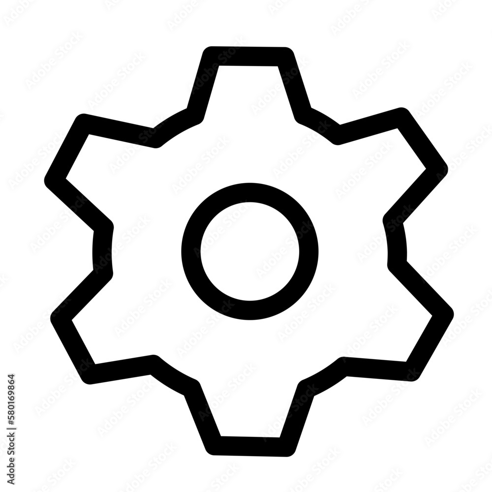 Obraz premium Settings Gear Vector Icon Black