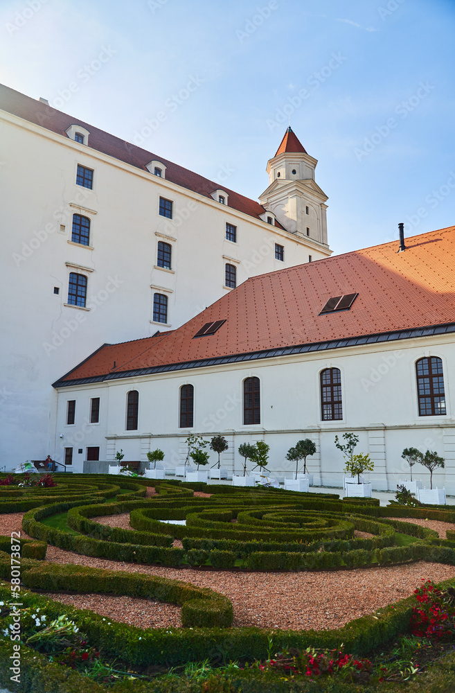The white walls of the Bratislava Castle. High quality photo