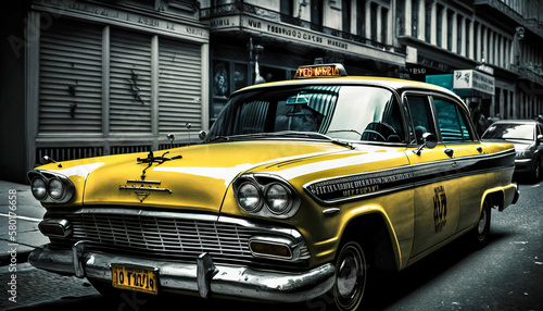 A NYC yellow cab - generative ai