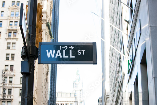 Street sign for Wall Street.