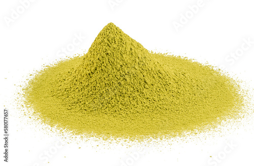 Mitragyna speciosa or Green Kratom Powder on a transparent background	

