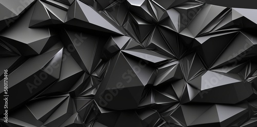 Stylish black background with abstract shape. Sleek and modern design element often used in advertising  graphic design  and other creative projects. Generative AI