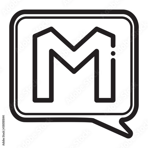 letter m icon