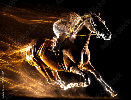 horse racing photography, ai