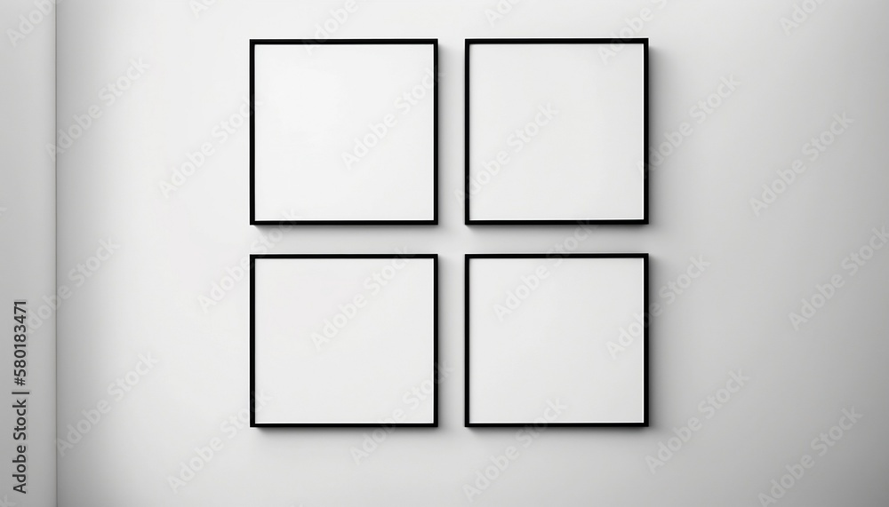 White frames for custom designs. square frames. Rectangular frames. Frames in minimalist spaces. Unpainted frames on brick walls and unpainted pictures on pastel walls. Generated by AI. White frames for custom designs. square frames. Rectangular frames. Frames in minimalist spaces. Unpainted frames on brick walls and unpainted pictures on pastel walls. Generated by AI.
