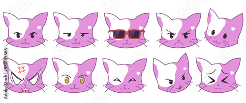 emoji cat set 1