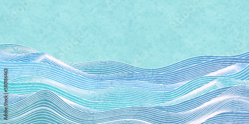 海　夏　和柄　背景

