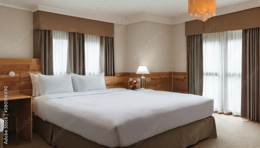 luxury bedroom in hotel - generative ai luxury bedroom in hotel - generative ai