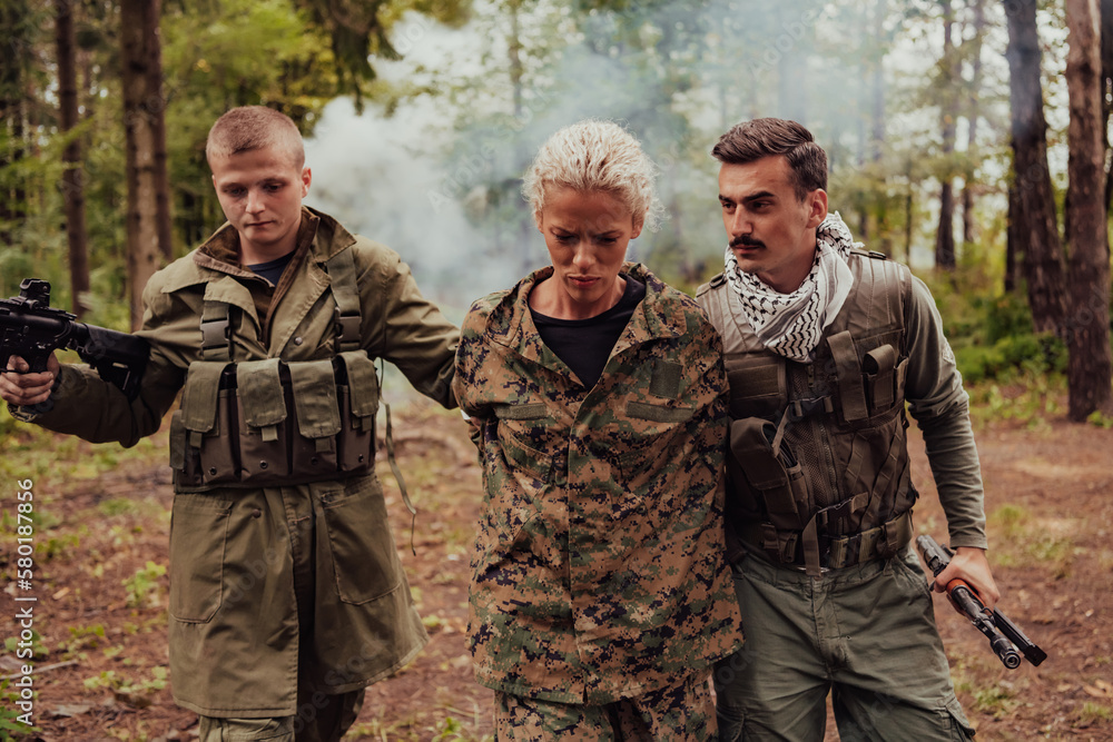 Terrorists was capture alive woman soldier and interrogation her on special tactics violent way Terrorists was capture alive woman soldier and interrogation her on special tactics violent way