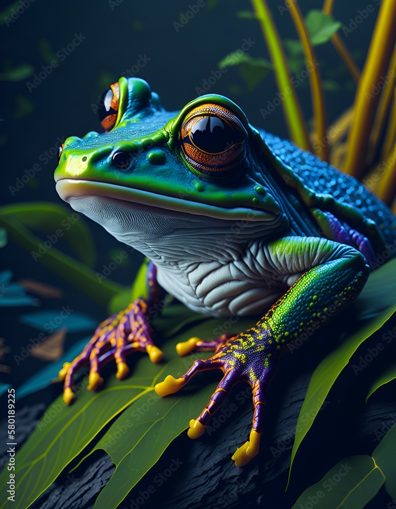 frog on a leaf