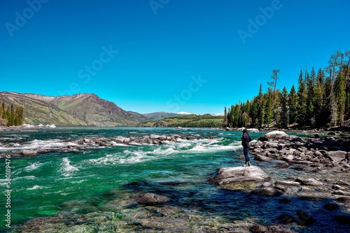 Kanas Lake is a scenic lake located in the Altay Prefecture of Xinjiang, China.