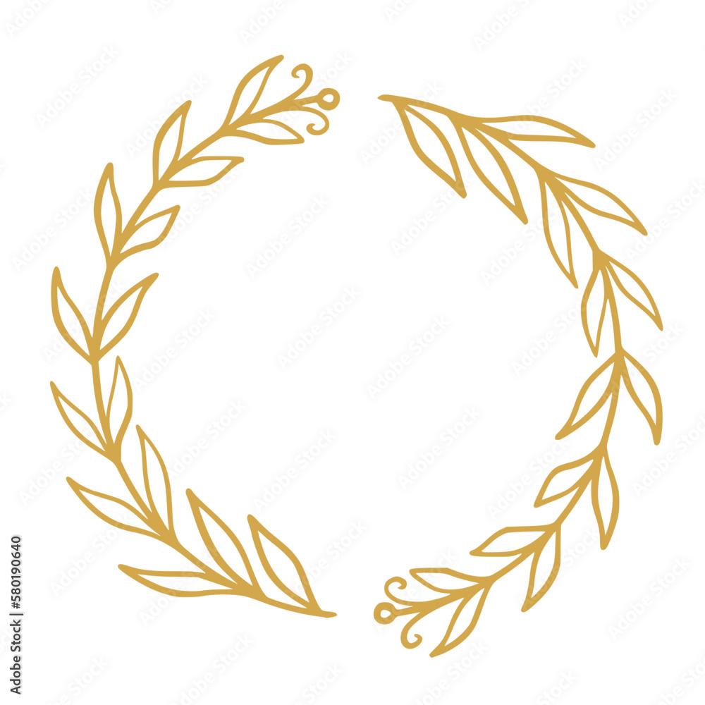Golden frame wreath Golden frame wreath
