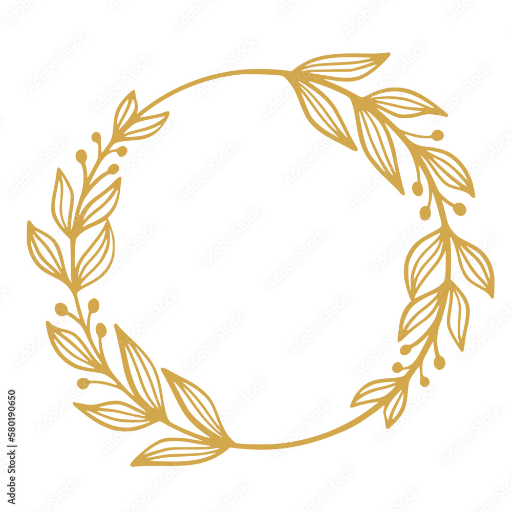 Golden frame wreath Golden frame wreath