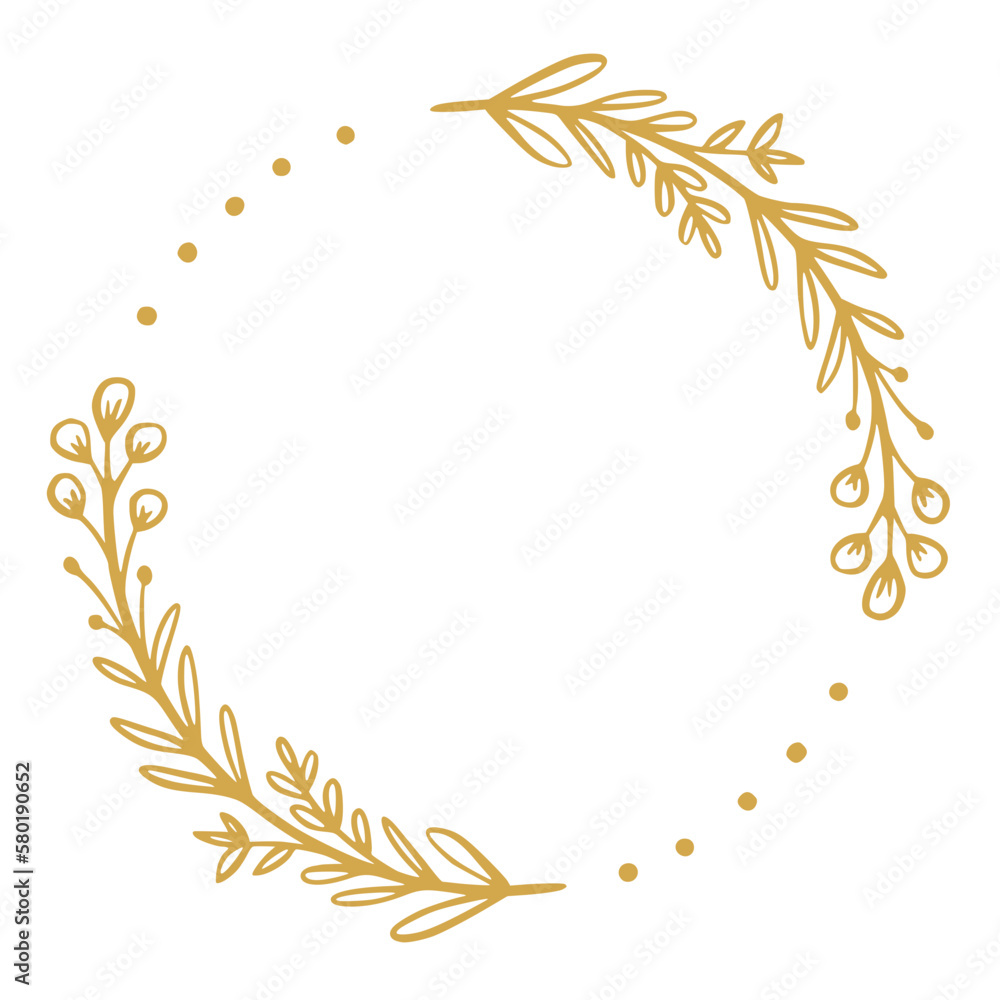 Golden frame wreath Golden frame wreath