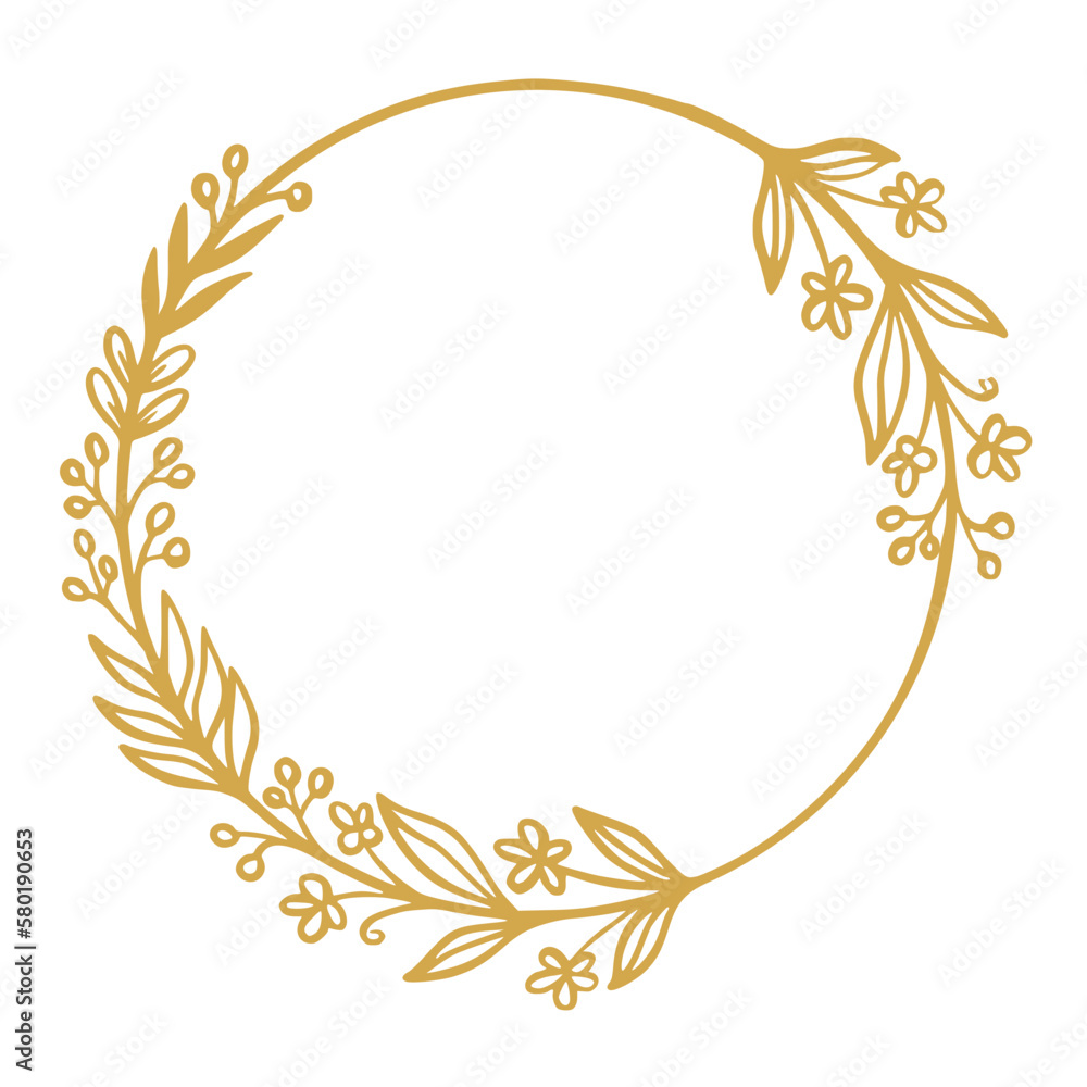 Golden frame wreath Golden frame wreath