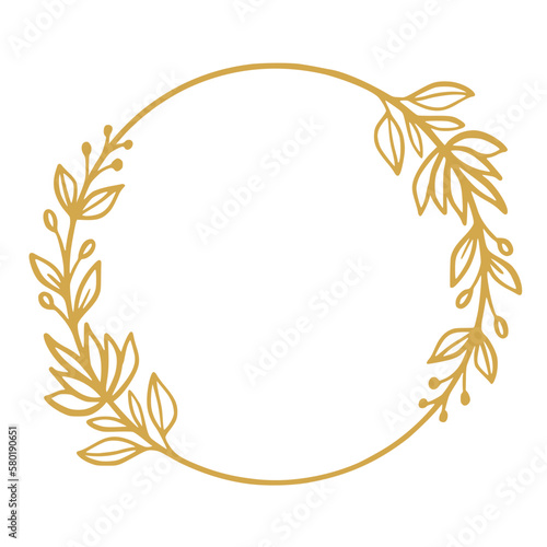 Golden frame wreath