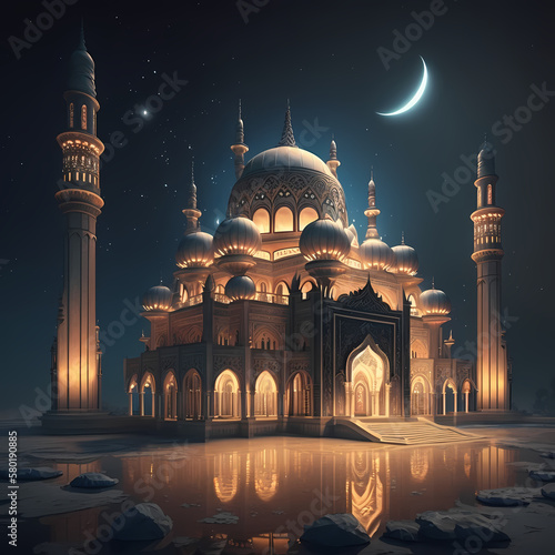 Mosque. Generative AI