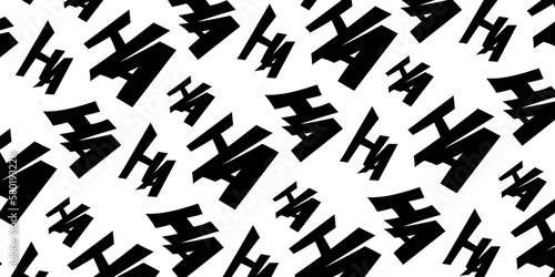Joker laugh HA HA background. Laughter texture for halloween. Vector EPS 10