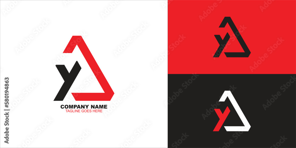 letter ya triangle logo design vector illustration template letter ya triangle logo design vector illustration template