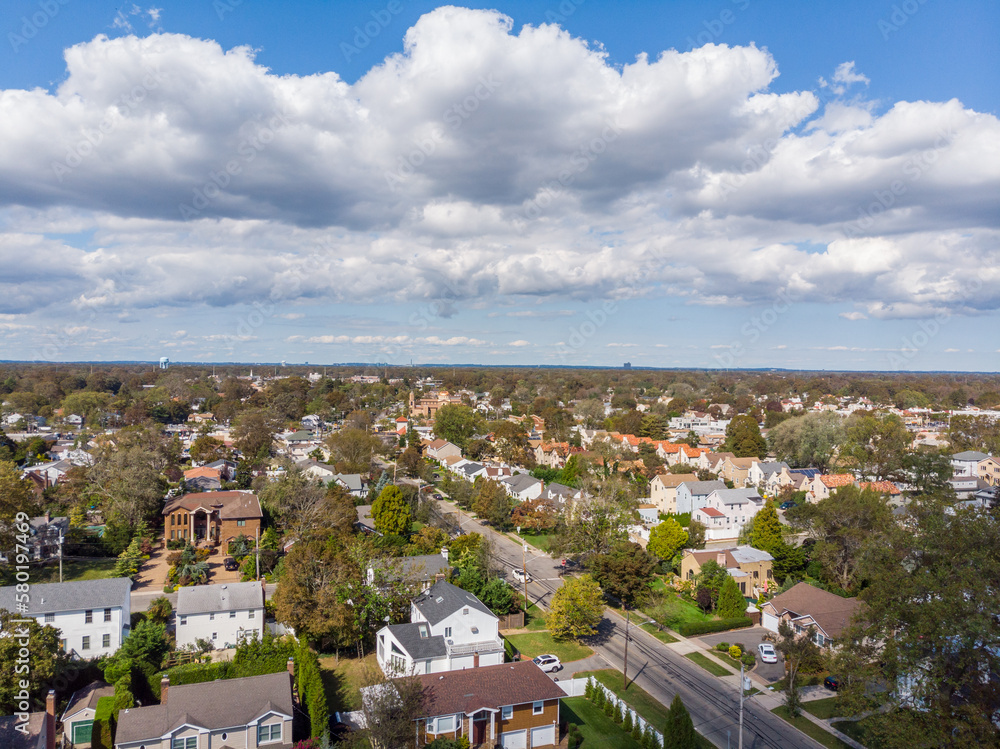 Aerial view of Merrick, New York