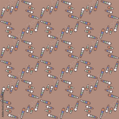 Spotted seamless pattern for decorating any surfaces or things. Timeless abstract ornament.