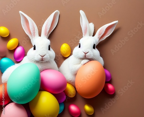 Rabbit, easter eggs, chocolate - Illustrations 4