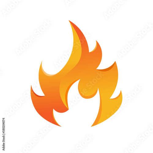 fire vector illustration isolated on white background.