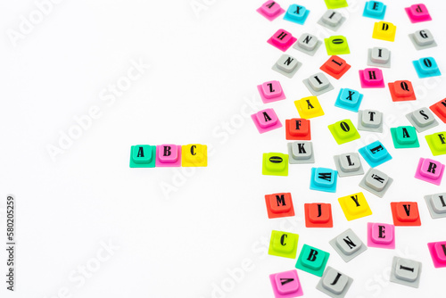 ABC letters on isolated white background