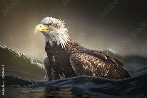 sea eagle. Generative AI photo