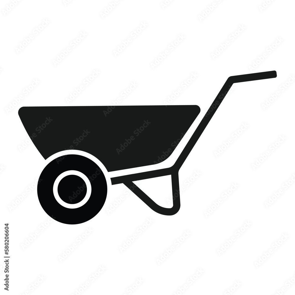 wheelbarrow vector icon wheelbarrow vector icon