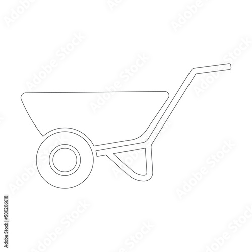 wheelbarrow vector icon